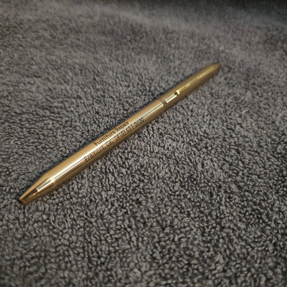 Chromatic Vintage 2 in 1 Multi Color Ballpoint Pen Gold Advertising USA